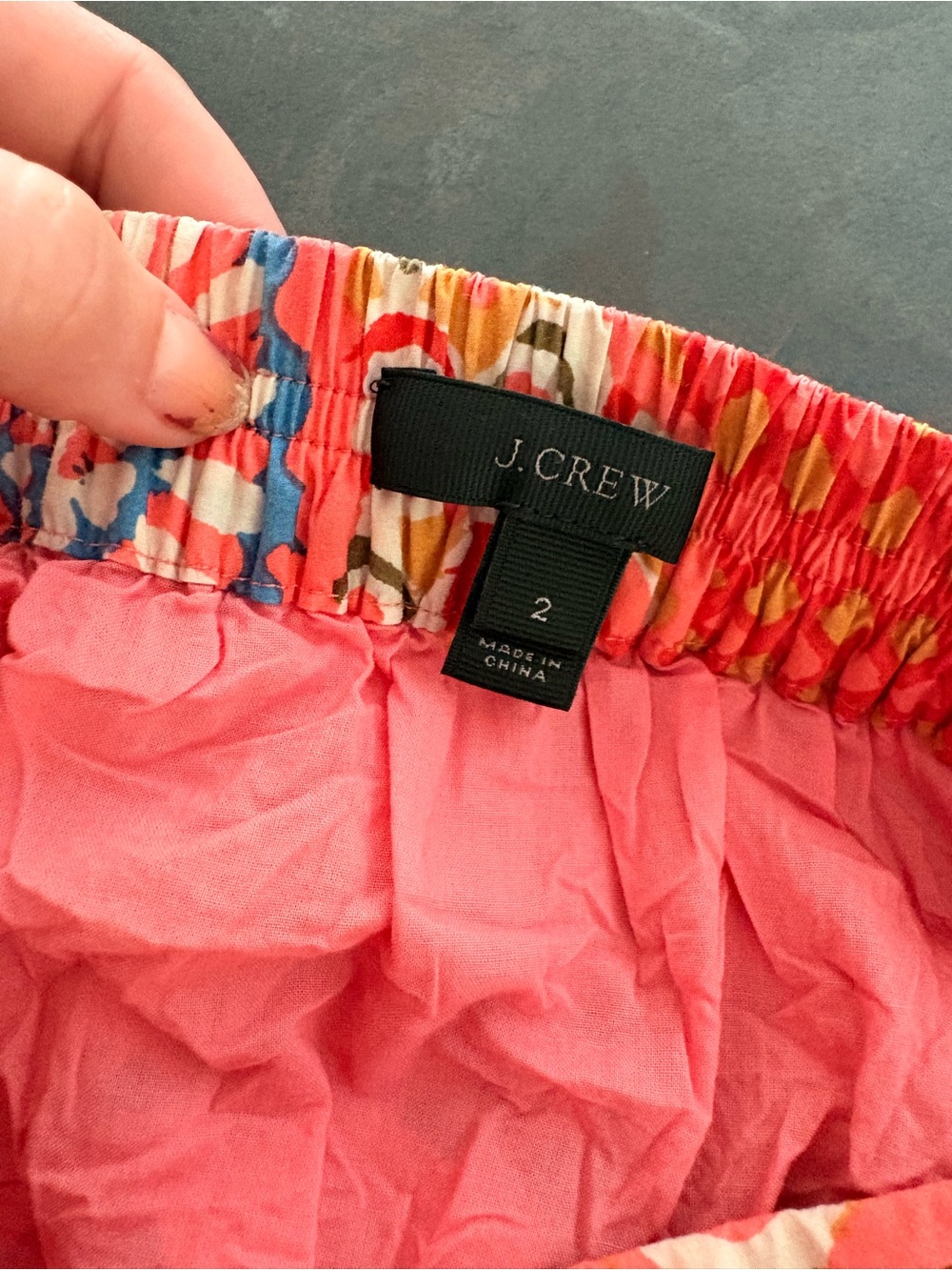 J. Crew Coral Multi Floral Print Mini Skirt 2 - Picture 2 of 7